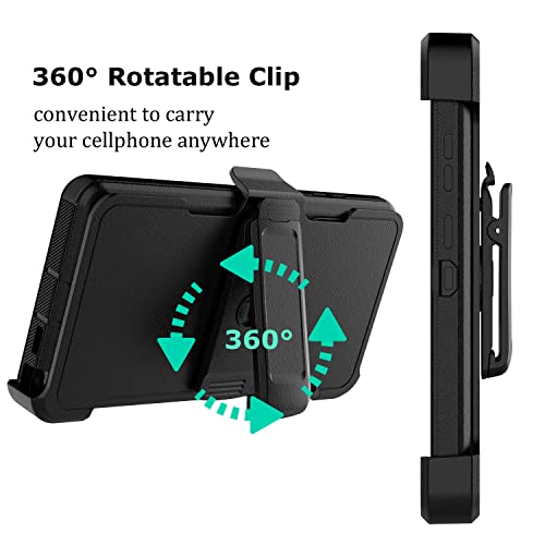 Takfox Galaxy S23 Ultra Case, for Samsung S23 Ultra Belt Clip Holster Phone Case Kickstand Protective Rugged Heavy Duty Shockproof Dustproof Durable Cover for Samsung Galaxy S23 Ultra (Black/Black)