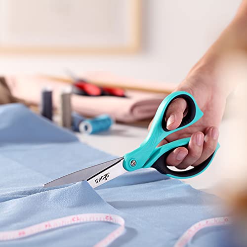 LIVINGO 8.5" Scissors All Purpose, 3 Pack Ultra Sharp Blade Shears, Professional Ergonomic Comfort Grip Scissors for Office School Home Supplies Fabric Sewing DIY Cutting General Use