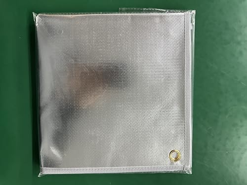 FLASLD Aluminum Heat Shield Mat for Deck Fence, Railing, Grill, Stove, Oven and Refrigerator, Fireproof Cover and Screen Protect Deck Railing from Grill (20×30 inch)