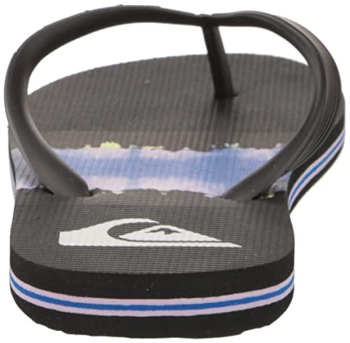 Quiksilver Boy's Unisex-Child Molokai Art Youth Sandal Flip-Flop, Black 6, 1 Little Kid