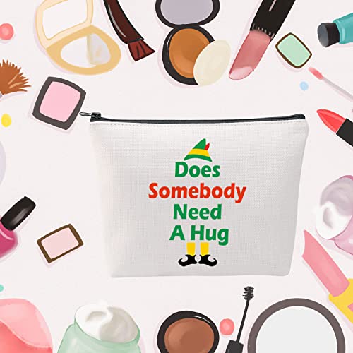 MNIGIU Elf Movie Quotes Cosmetic Bag Does Somebody Need A Hug Makeup Zipper Bag Elf Fan Gift