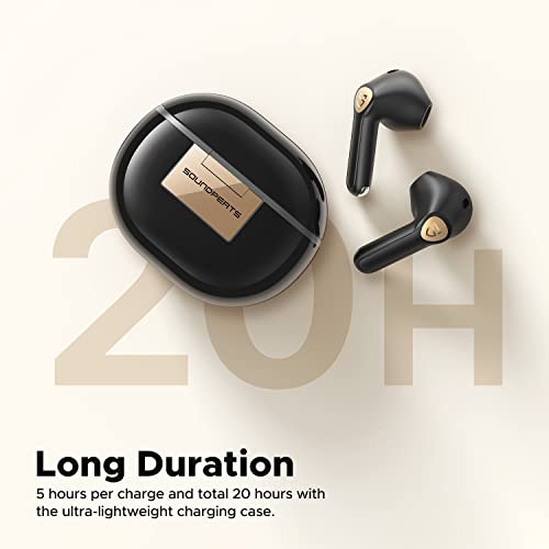 SoundPEATS True Wireless Earbuds, Air3 Deluxe HS Bluetooth 5.3 Headphones with 14.2mm Driver, 4 Mic Hi-Res Audio Wireless Ear Buds, IPX4 Waterproof Stereo in-Ear Earphones, 20Hrs, in-Ear Detection