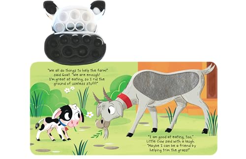 Fidgimals Little Cow Animal Farm Baby Book | Educational Children's Books, Sensory Board Book with Pop It Fidget Toys, Perfect Sensory Toys for ... Baby Books I Your Sensory Fidget Farm Friend