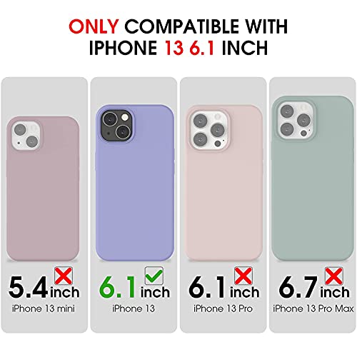 ABITKU Compatible with iPhone 13 Case 2021, Liquid Silicone Soft Gel Rubber 3 Layers Full Coverage Body [with Screen & Camera Protection] Shockproof Drop Case Cover 6.1 inch (Black)