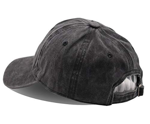 HHNLB Leather American Flag Trucker Hat, Adjustable USA Flag Car Baseball Cap Distressed Retro Washed for Men Women Black