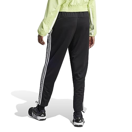 adidas Women's Aeroready Training Essentials 3 Stripes Pants, Black/White, XX-Small