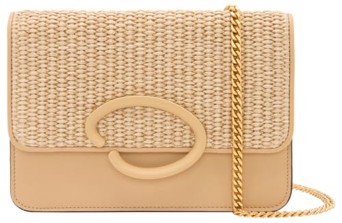 Oscar de la Renta, Raffia Woven O Pochette, Natural