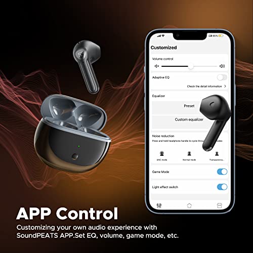 SoundPEATS True Wireless Earbuds, Air3 Deluxe HS Bluetooth 5.3 Headphones with 14.2mm Driver, 4 Mic Hi-Res Audio Wireless Ear Buds, IPX4 Waterproof Stereo in-Ear Earphones, 20Hrs, in-Ear Detection