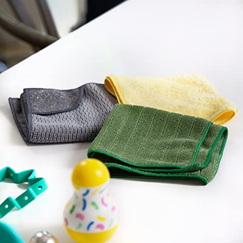 E-Cloth High Chair Cleaning Cloth, Premium Microfiber Cloth with Scrubbing Corner, Ideal for Baby High Chair, Portable & Travel High Chair, High Chair Cover, 100 Wash Promise