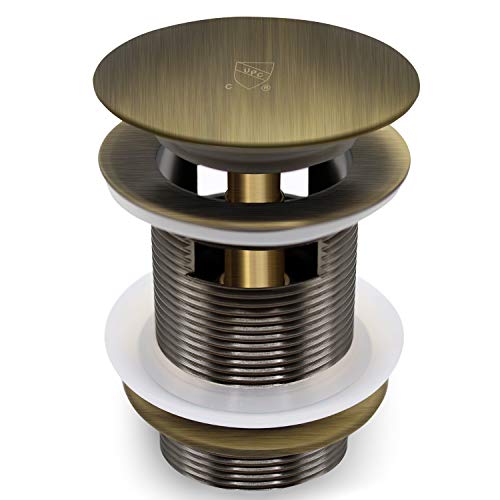 FerdY Pop-up Drain for Freestanding Bathtub, Brushed Bronze Finish, cUPC Certification, Freestanding Bathtub Drain Stopper