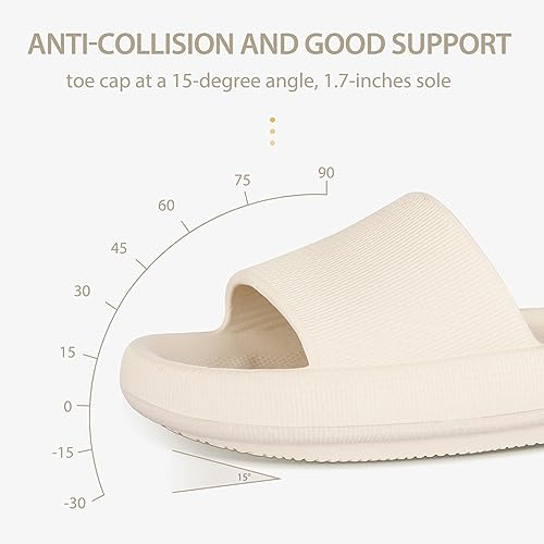 Leevar Blue Cloud Slides for Women and Men - Soft, Comfy, Relax Cloud Slippers, Thick Sole, Non-slip Slides for Men, Easy to Clean, Shower, Swimming, Beach, Shower Slippers