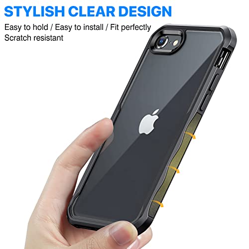 CENHUFO iPhone 15 Case, with Built-in Anti Peep Tempered Glass Privacy Screen Protector and Camera Lens Protective, Full Body Shockproof Clear Cover Spy Privacy Phone Case for iPhone 15 - Black