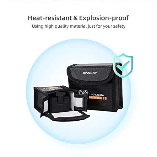 Avata Battery Storage Bag for DJI Avata FPV RC Drone Lipo Safe Pouch Fireproof Explosionproof Batteries Guard for Storage and Charging -for 1pc