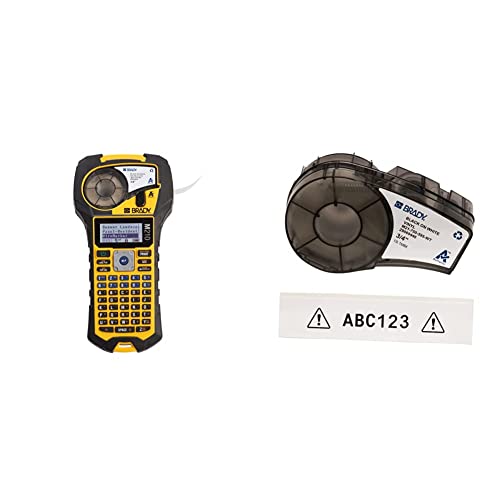 Brady M210 Portable Label Printer Bundle with B595 All-Weather Vinyl Label Roll | Create Labels for Indoor & Outdoor Use