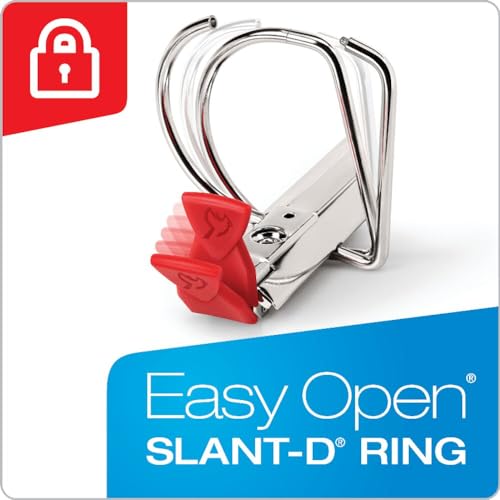 Cardinal Premier 11 x 17 3-Ring Binder, 1" Locking Slant-D Rings, Heavy-Duty Covers, 250-Sheet Capacity, Black with Spine Label (12112V4)