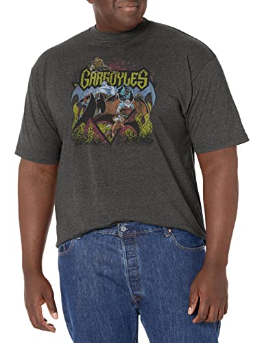 Disney Big Gargoyle Retro Rock Men's Tops Short Sleeve Tee Shirt, Charcoal Heather, 3X-Large Tall