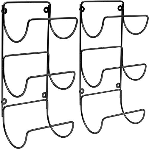 Sorbus Towel Holder for Bathroom Wall - 6 Level Wall Mounted Towel Rack Shelves for Rolled Bath Towels, Washcloths, Linens - Black Hanging Towel Racks for Bathroom, Spa, Salon, Towel Storage Organizer