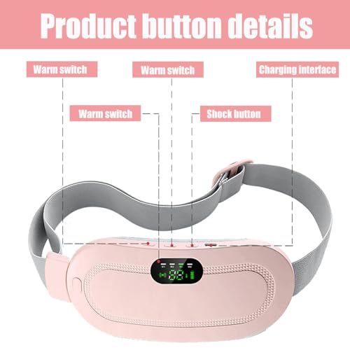 Heating Pad for Period Cramps, Three-Speed Adjustment，Portable Cordless Rechargeable Heating Pad for Menstrual Pain Relief Electric Heat Belt,Gifts for Her Women Girl Wife (Pink)