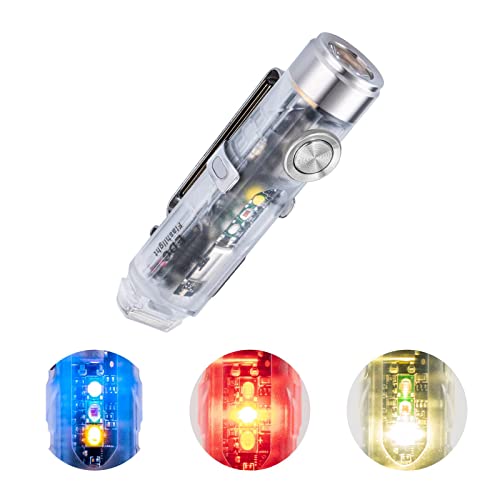 RovyVon 4th Aurora A8 USB-C EDC Flashlight, 90 CRI 5000K, Max 420 Lumen Rechargeable Keychain Light, Momentary On, Lock Mode, Magnet Accessories, for Checking Outdoor(365nm/Red/White)