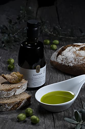 Garisar High In Polyphenol Premium Extra Virgin Olive Oil (>600 ppm), Low Acidity (Max 0.2%), NYIOOC 2025 Gold Medal Winner, Organic Agriculture Hand Picked, Cold Pressed, 100% Arbequina - Pack of 1