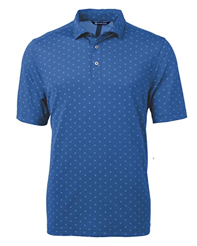 Cutter & Buck Virtue Eco Pique Tile Print Recycled Mens Polo, Chelan, S