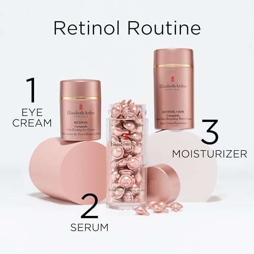 Elizabeth Arden Retinol + HPR Ceramide Capsules, Anti-Aging Skin Renewing Serum, Skincare Gift for Women, Reduces Fine Lines & Wrinkles