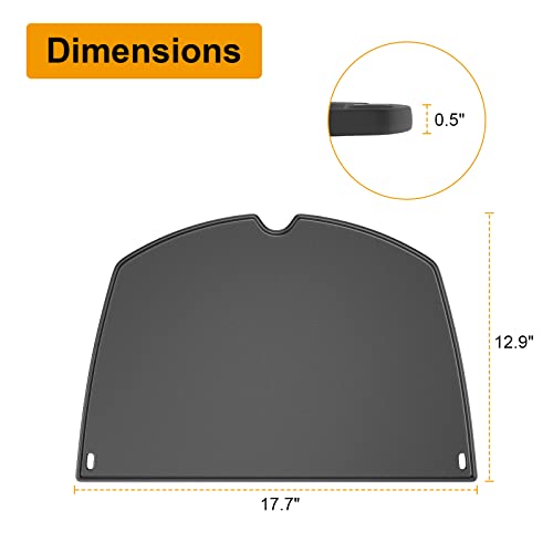 6558 Cast Iron Cooking Giddle for Weber Q100 Q120 Q140 Q1000 Q1200 Q1400 Series Grill,Griddle Plates Accessories for Weber Q100 Series Gas Grill