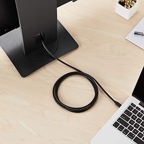 Amazon Basics Mini DisplayPort to DisplayPort Display Cable, 4Kx2K, Gold-Plated Plugs, 6 Foot, Black