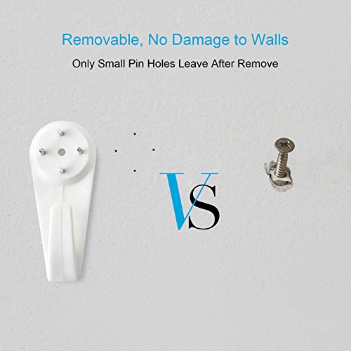 Picture Hanging Kit, 62PCS Concrete Wall Hardwall Hangers for Cinder Block, Picture Hanger, No Damage Wall Hooks for Photo Frame Art Painting Non-Trace Drywall Stucco Concrete Hooks