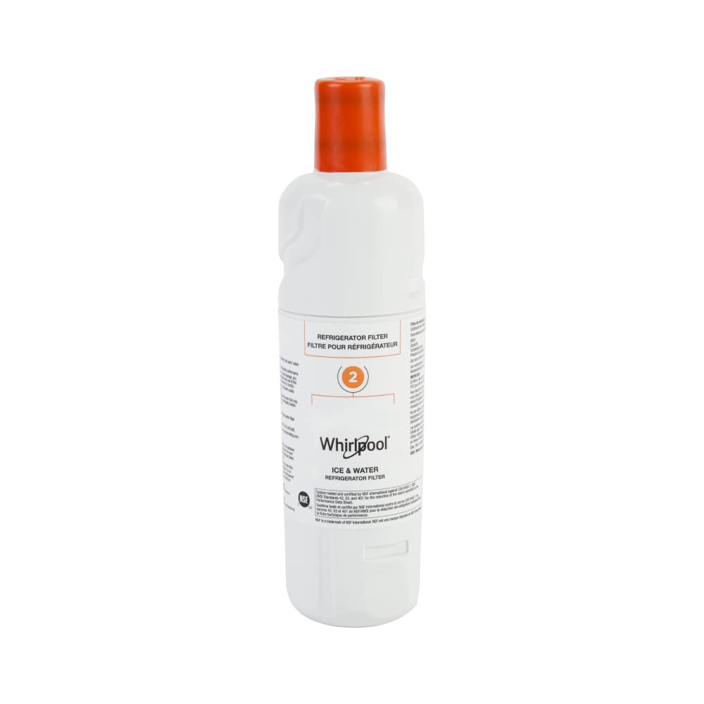 Whirlpool WHR2RXD1 Ice, Orange Refrigerator Water Filter 2-WHR2RXD1, Single-Pack