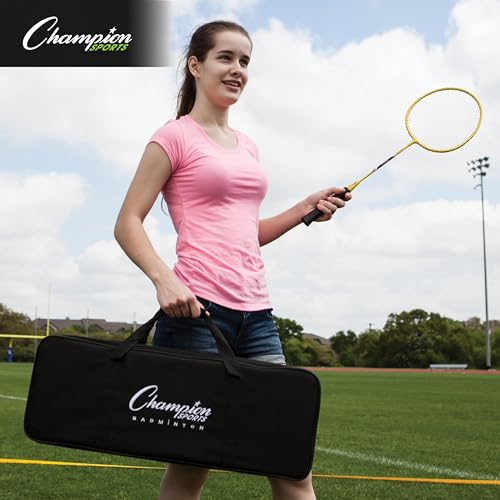 Champion Sports Backyard & Beach Volleyball: Outdoor Sports Equipment Portable Game Set with Ball and Net for Girls, Boys, Women, Men, Clubs & Schools