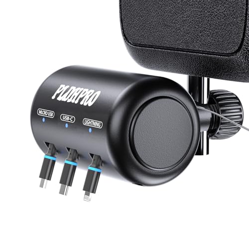 Uber Accessories for Car 3 in 1 Backseat Car Charging Station Box, with QC 3.0 Adapter 36W Retractable Multi Devices Car Charger Fast Charge for All Phones | iPhone15/14 | Samsung|Uber Taxi Lyft Turo