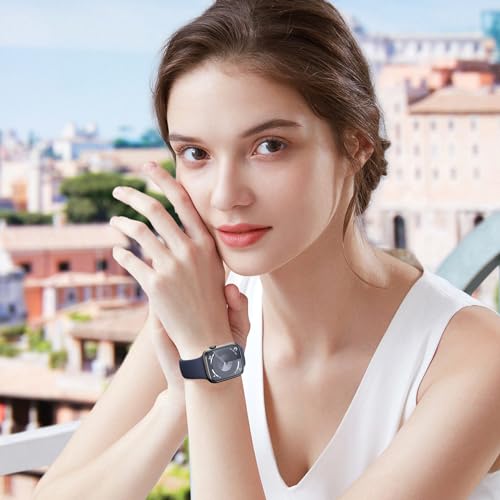 EOMTAM 5 Pack Silicone Sport Straps Compatible for Apple Watch Band 38mm 40mm 41mm 42mm 44mm 45mm 49mm for Women Men,Soft Waterproof Wristbands for iWatch Series 9 Ultra 8 SE 7 6 5 4 3(White,38)