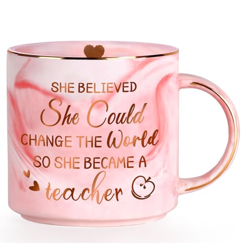 Teacher Appreciation Gifts for Women,12oz Novelty Coffee Mug Gifts for Teacher,Graduation Gifts for Her Inspirational Teacher,Personalized Teacher Gifts for Appreciation Week Birthday Back to School