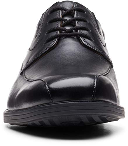 Clarks Men's Whiddon Pace Oxford, Black Leather, 9.5