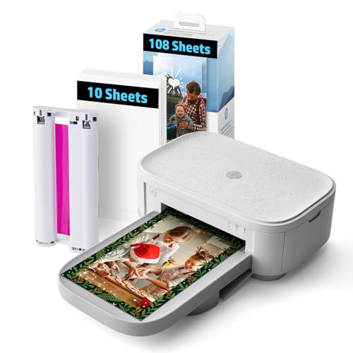 HP Sprocket Studio Plus 4x6 Instant Photo Printer – 118 Sheets & Cartridge Bundle - Wireless, Wi-Fi, Premium Dye Sublimation - Vibrant Color Pictures - Editing App for Fun, Creative Photos