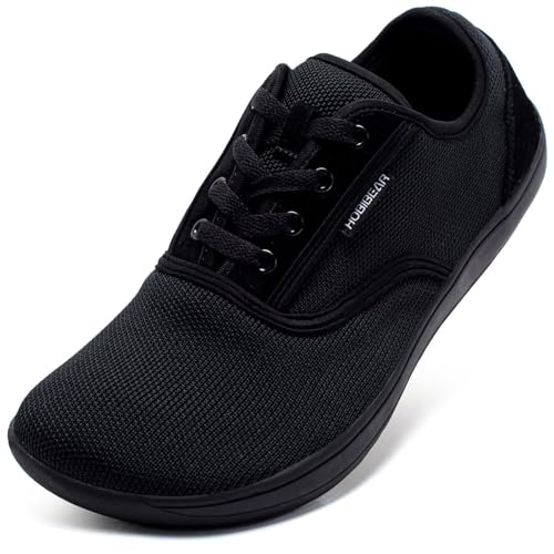 HOBIBEAR Wide-Toe-Box Barefoot Shoes for Mens Womens Minimalist Breathable Trail Running Walking Shoes Light Gray 14 Wide Women/13 Wide Men