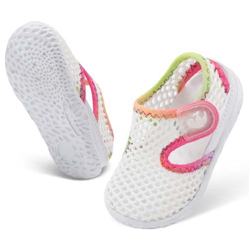 FEETCITY Boys Girls Water Shoes Soft Rubber Flat Shoes Summer Baby Girl Sandals Infant Girl Boys Slippers 6-12 Months