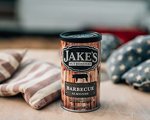Jake's Nut Roasters - Sweet & Salty Mixed Pack of Almonds (4 Pack) Whole Dry Roasted Seasoned Almonds Variety Pack - Includes Maple, Barbecue, Bleu Cheese and Mesquite Smoked Flavors
