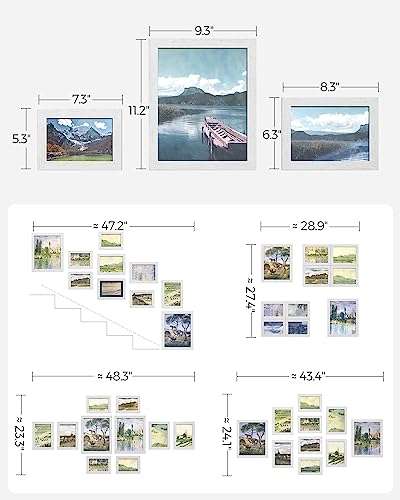 SONGMICS Picture Frames, 10 Pack Collage Picture Frames with Two 8x10, Four 5x7, Four 4x6