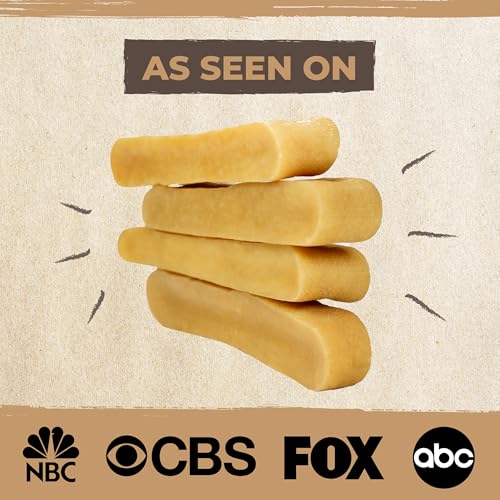 Mighty Paw Yak Cheese Chews for Dogs | All-Natural Long Lasting Pet Treats. Odorless and Great for Oral Health. Limited-Ingredient Chews for Puppies & Power-Chewers (Small, 12 Pack)