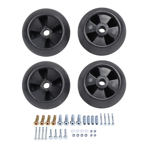 DICMIC 4Pcs Lawn Mower Anti Scalp Deck Wheel Kit Compatible with Gilson 208918 John Deere AM32639 AM54223 Noma 52204 & More