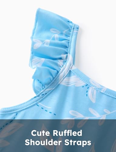 PATPAT 3 Pack Toddler Girls Clothes Ruffle Long Sleeve Casual Swing Princess Colorful Dress, White Yellow Butterfly, 9-10Years