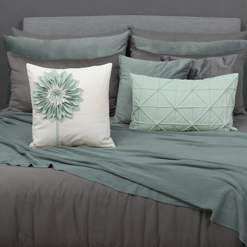 JWH Velvet Throw Pillow Cover Decorative Geometric Pillow Case Soft Pillowcase Plush Cushion for Bed Couch Bedroom Car Light Gray 14x24 Inch