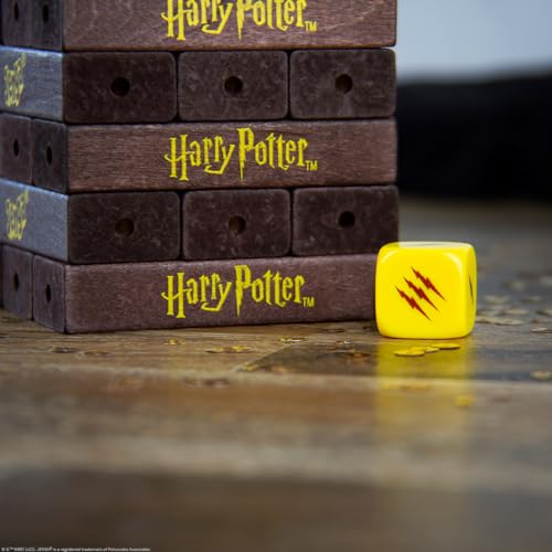 Jenga: Harry Potter | Build The Grand Staircase of Hogwarts to Reach The Classroom | Based on Harry Potter Film Franchise | Collectible Jenga Game | Unique Gameplay with Custom Dice