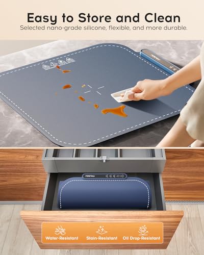 iTRUSOU Electric Warming Tray - Full Surface Heating,Rollable & Portable,Premium Silicone Nano-Material,3 Temperature Settings,Auto Shut-Off -Versatile Food Warmer for Pizza, Meals, and More