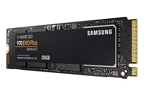 SAMSUNG 970 EVO Plus SSD 250GB NVMe M.2 Internal Solid State Drive with V-NAND Technology, Storage and Memory Expansion for Gaming, Graphics w/ Heat Control, Max Speed, MZ-V7S250B/AM