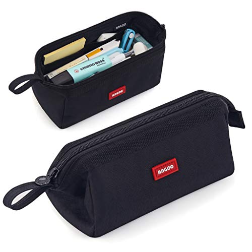 CICIMELON Multifunctional Pencil Pen Marker Case Pouch Bag Holder Small Cute Capacity for High Middle Primary School Student Aesthetic Teen Girl Boy Office Men Women Nurse Adults Portable (Black)