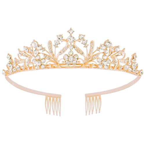 Tiaras for Girls Gold Headband Crowns and Princess Tiaras for Little GIrls Birthday Pageant Cosplay Prom Princess Gold Crown Decorations