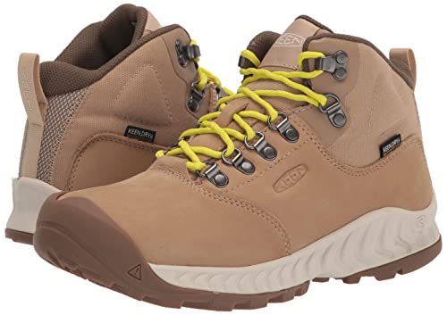 KEEN Women's NXIS Explore Mid Height Waterproof Fast Packing Hiking Boots, Maple/Birch, 10